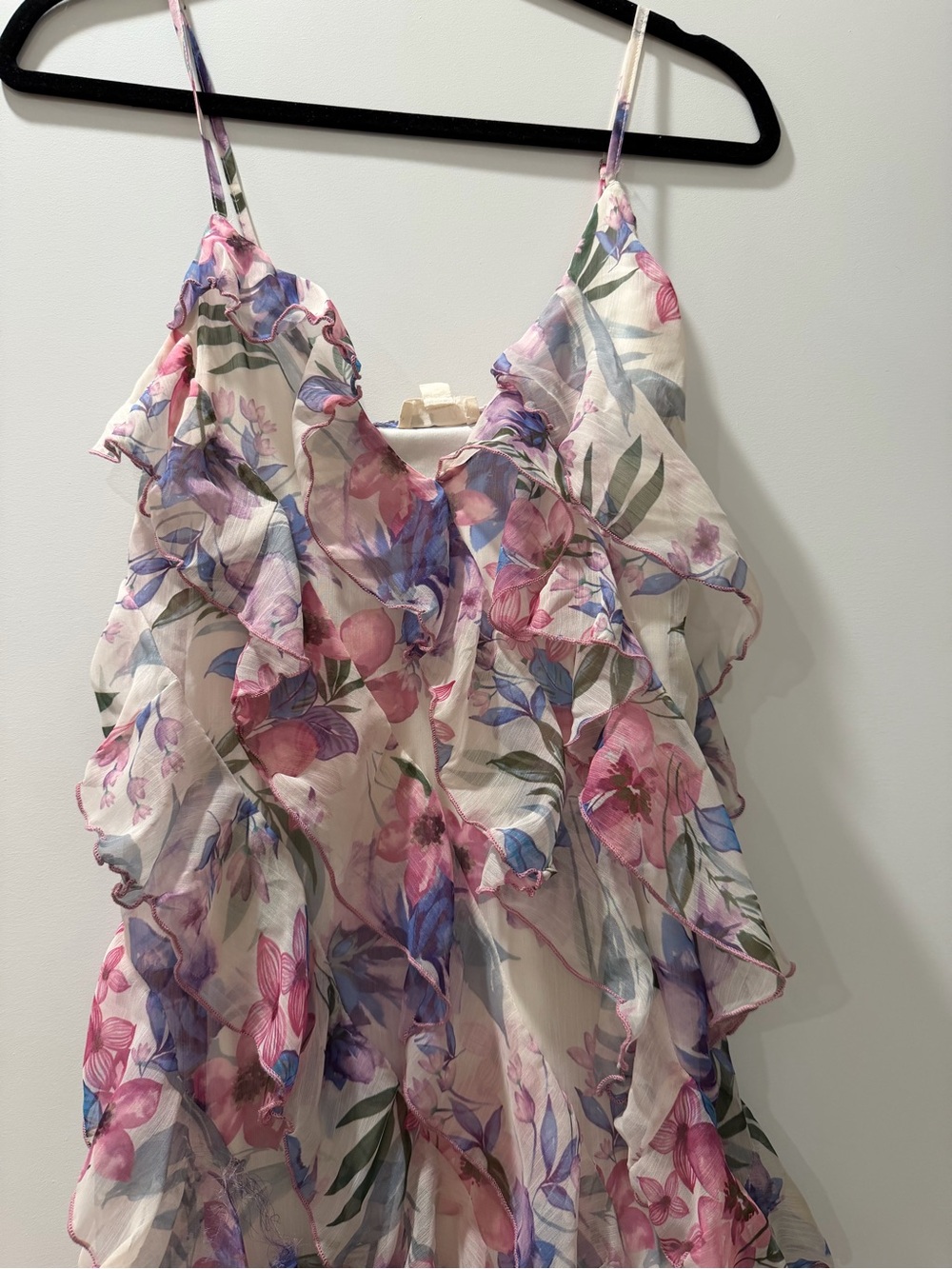 Floral Ruffle maxi dress- size 4